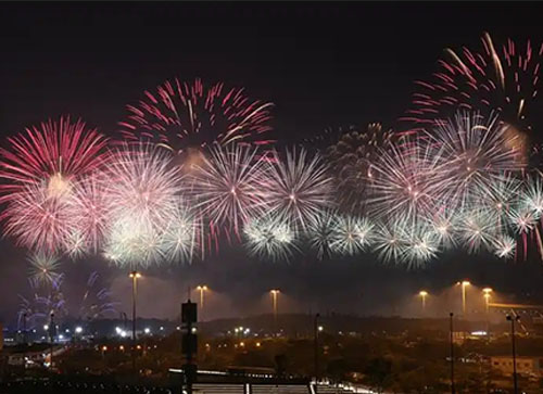 邛崃市焰火晚会